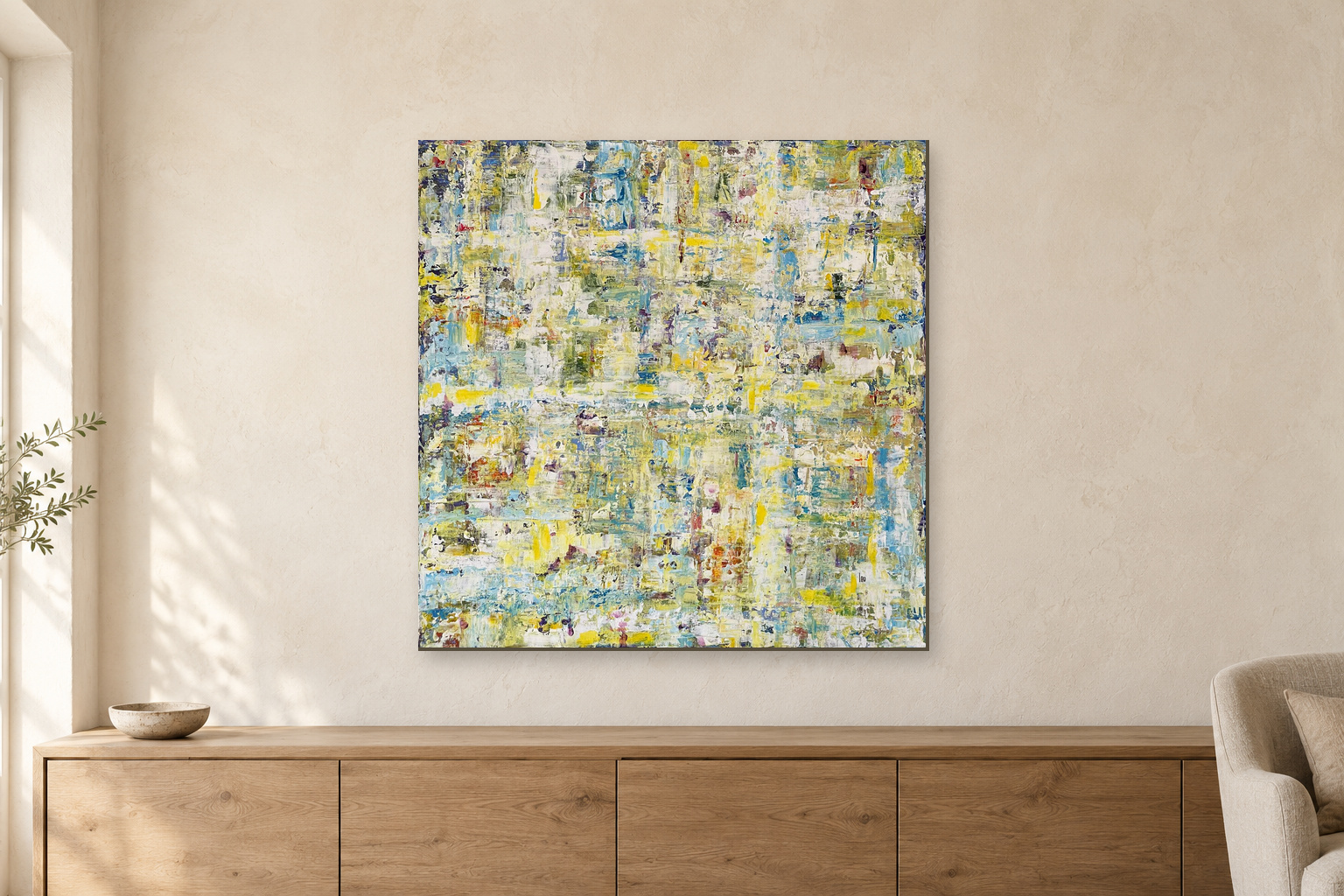 Mise en situation sur un mur — décor généré, échelle indicative